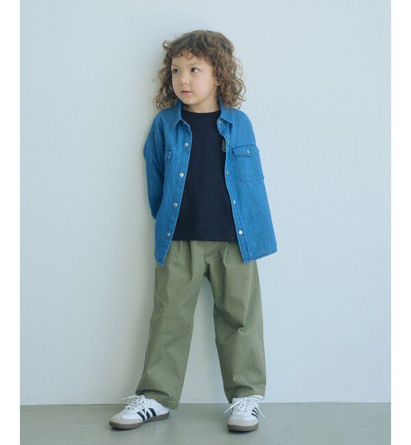 UNITED ARROWS green label relaxing「ライト ツイル ツータック パンツ / キッズ 100cm-130cm」|チノ|