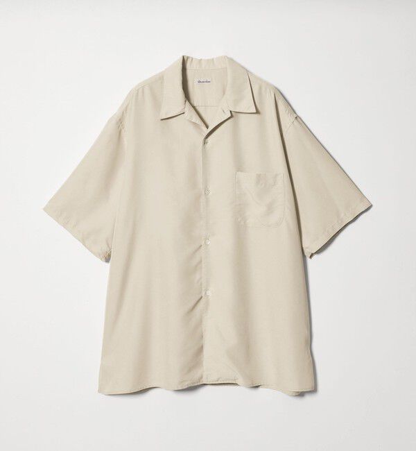 STEVEN ALAN「＜Steven Alan＞ ドレープ オープンカラー ショートスリーブ シャツ BOX」|シャツ・ブラウス|OFF WHITE