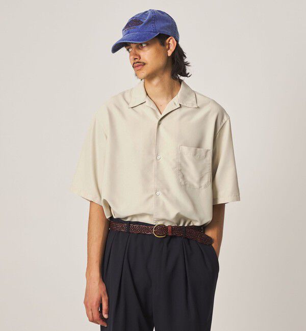 STEVEN ALAN「＜Steven Alan＞ ドレープ オープンカラー ショートスリーブ シャツ BOX」|シャツ・ブラウス|