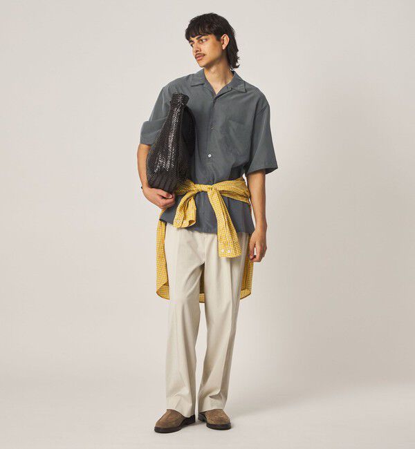 STEVEN ALAN「＜Steven Alan＞ ドレープ オープンカラー ショートスリーブ シャツ BOX」|シャツ・ブラウス|