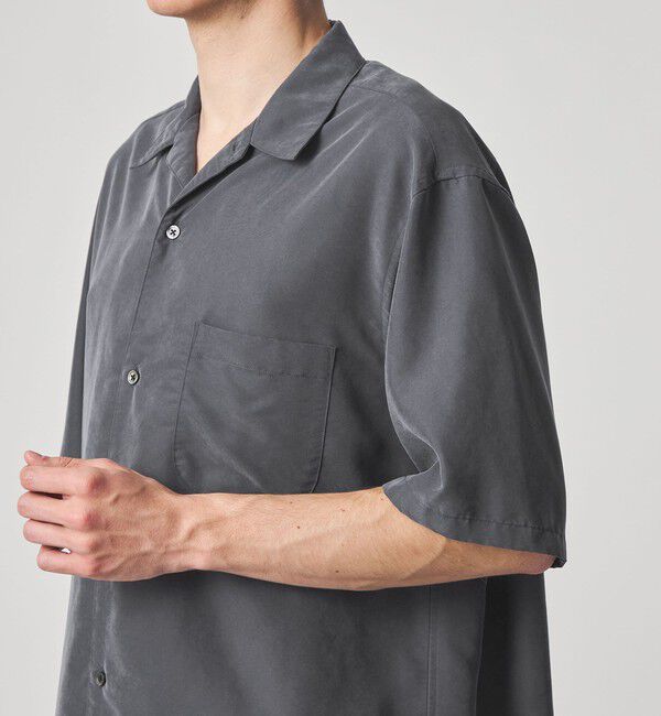 STEVEN ALAN「＜Steven Alan＞ ドレープ オープンカラー ショートスリーブ シャツ BOX」|シャツ・ブラウス|