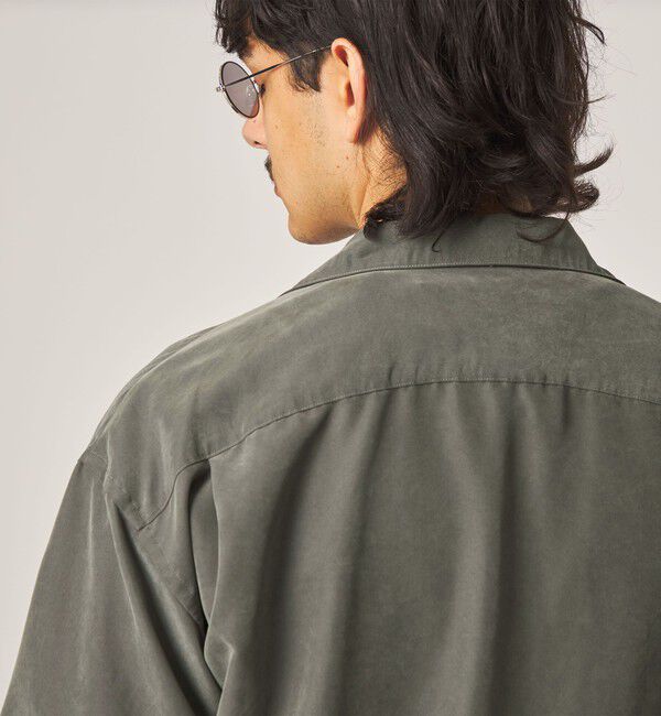 STEVEN ALAN「＜Steven Alan＞ ドレープ オープンカラー ショートスリーブ シャツ BOX」|シャツ・ブラウス|