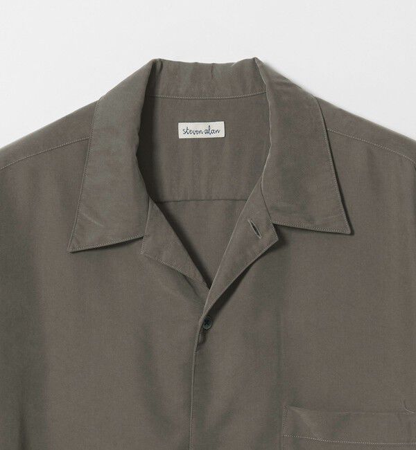 STEVEN ALAN「＜Steven Alan＞ ドレープ オープンカラー ショートスリーブ シャツ BOX」|シャツ・ブラウス|