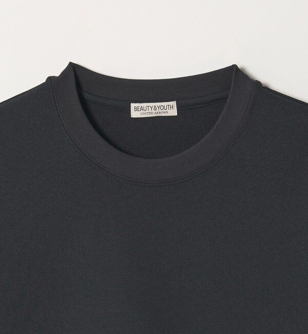 BEAUTY&YOUTH UNITED ARROWS「Air Dobby ワイドテーパード クルーネック Tシャツ ヨコストレッチ 吸水速乾 ウォッシャブル」|Tシャツ・カットソー|