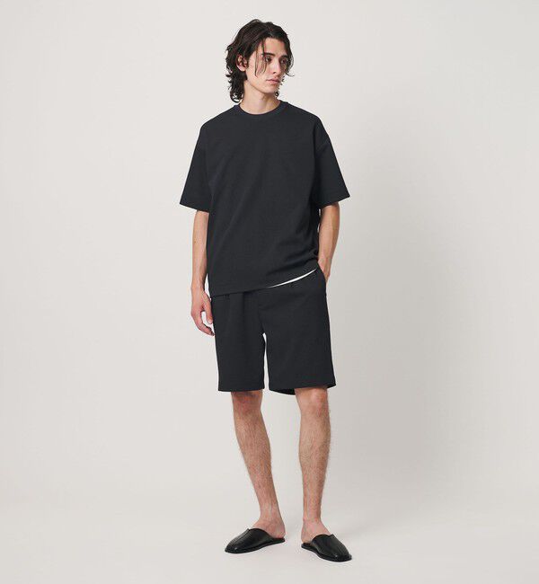 BEAUTY&YOUTH UNITED ARROWS「Air Dobby ワイドテーパード クルーネック Tシャツ ヨコストレッチ 吸水速乾 ウォッシャブル」|Tシャツ・カットソー|
