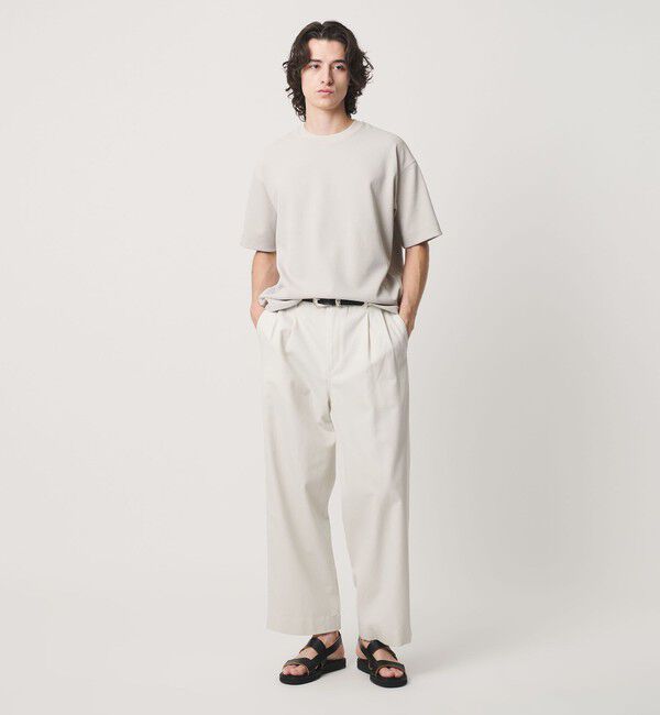 BEAUTY&YOUTH UNITED ARROWS「Air Dobby ワイドテーパード クルーネック Tシャツ ヨコストレッチ 吸水速乾 ウォッシャブル」|Tシャツ・カットソー|