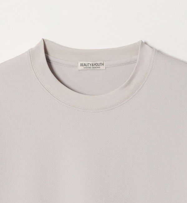 BEAUTY&YOUTH UNITED ARROWS「Air Dobby ワイドテーパード クルーネック Tシャツ ヨコストレッチ 吸水速乾 ウォッシャブル」|Tシャツ・カットソー|