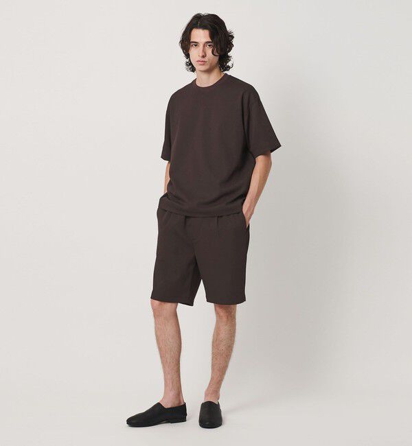 BEAUTY&YOUTH UNITED ARROWS「Air Dobby ワイドテーパード クルーネック Tシャツ ヨコストレッチ 吸水速乾 ウォッシャブル」|Tシャツ・カットソー|