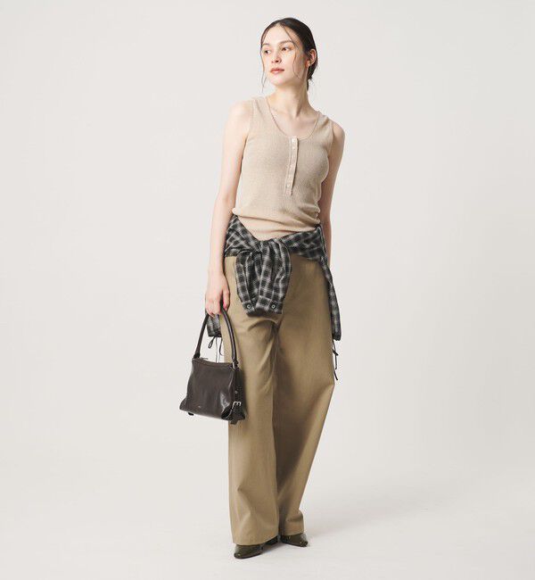 BEAUTY&YOUTH UNITED ARROWS「ヘンリーネック リブニット タンクトップ ウォッシャブル」|ニット・セーター|