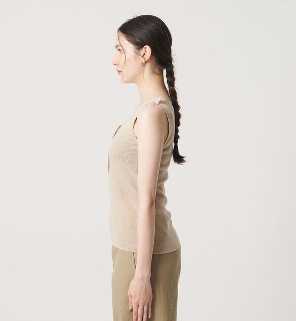 BEAUTY&YOUTH UNITED ARROWS「ヘンリーネック リブニット タンクトップ ウォッシャブル」|ニット・セーター|