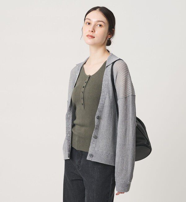 BEAUTY&YOUTH UNITED ARROWS「ヘンリーネック リブニット タンクトップ ウォッシャブル」|ニット・セーター|