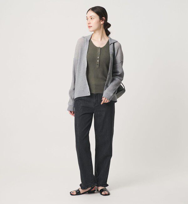 BEAUTY&YOUTH UNITED ARROWS「ヘンリーネック リブニット タンクトップ ウォッシャブル」|ニット・セーター|
