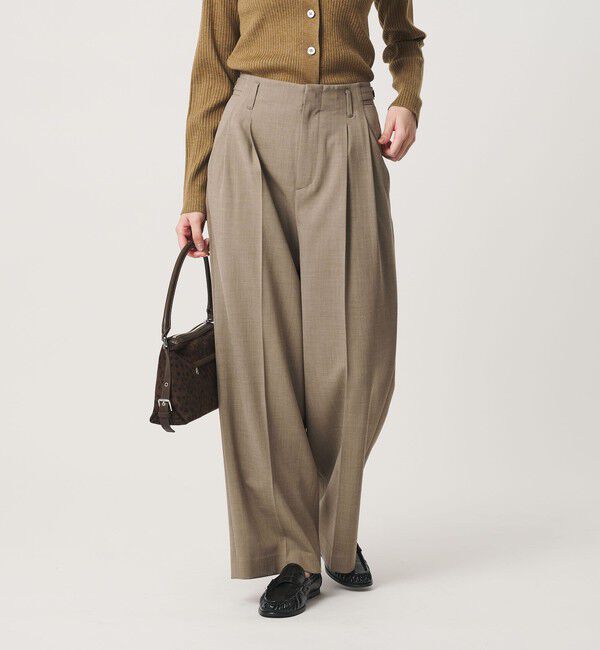 BEAUTY&YOUTH UNITED ARROWS「ポリエステルブレンド ２タック タブワイドパンツ ウォッシャブル 防シワ」|その他|
