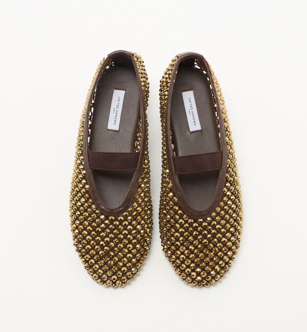 UNITED ARROWS「メッシュ ビジュー フラットシューズ」|その他|DK.BROWN