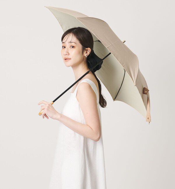 UNITED ARROWS「無地 晴雨兼用 折りたたみ傘」|傘|BEIGE