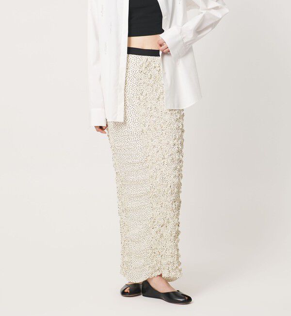 AEWEN MATOPH「＜AEWEN MATOPH＞ドット シャーリング スカート」|スカート|OFF WHITE
