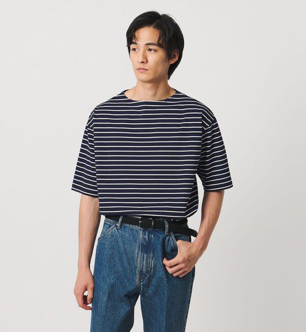 UNITED ARROWS「ジャガード ボーダー バスクシャツ」|Tシャツ・カットソー|