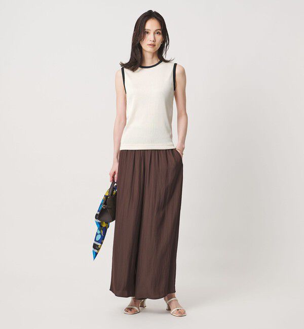 UNITED ARROWS「リブ バイカラーパイピング ノースリーブ Tシャツ」|タンクトップ|