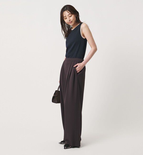 UNITED ARROWS「リブ バイカラーパイピング ノースリーブ Tシャツ」|タンクトップ|