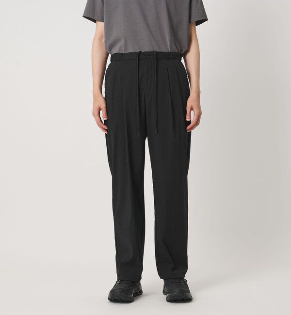UNITED ARROWS「ウェザーコンフォート メランジ 2プリーツ バルーンパンツ 撥水 ヨコストレッチ」|チノ|