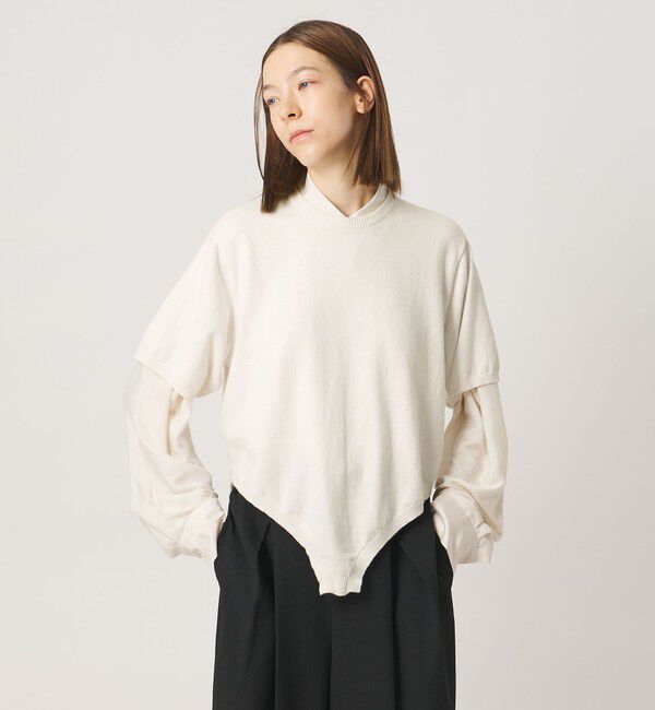AEWEN MATOPH「＜AEWEN MATOPH＞ロンパース ショートスリーブ ニット」|ニット・セーター|WHITE