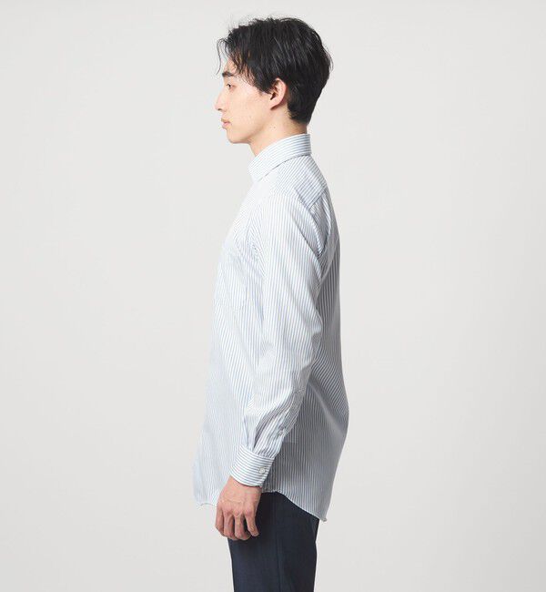 UNITED ARROWS green label relaxing「コットン ストライプ ワイドカラー ドレスシャツ -イージーアイロン-」|シャツ・ブラウス|