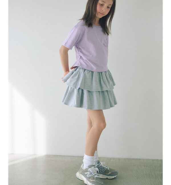 UNITED ARROWS green label relaxing「ミニ裏毛 フリル キュロット（グレー）140cm-160cm」|その他|MD.GRAY