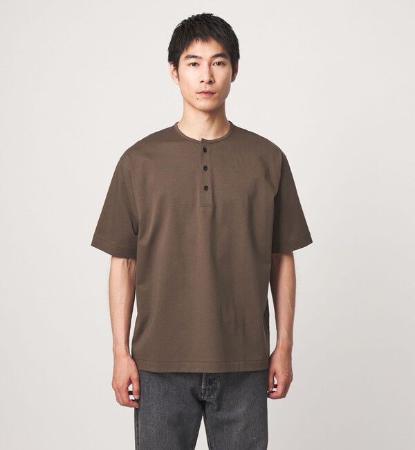 UNITED ARROWS green label relaxing「クリア MVS ヘンリーネック 半袖 Tシャツ」|Tシャツ・カットソー|