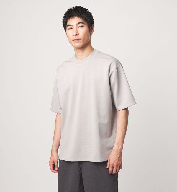 UNITED ARROWS green label relaxing「アムンゼン ダブルフェイス クルーネック 半袖 Tシャツ -接触冷感-」|Tシャツ・カットソー|LT.GRAY
