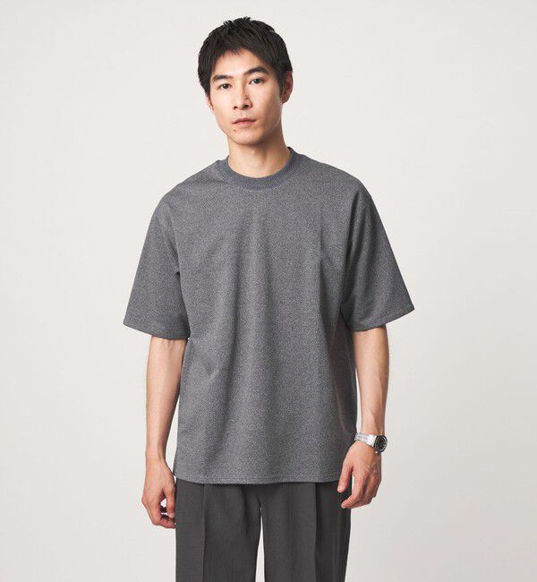 UNITED ARROWS green label relaxing「アムンゼン ダブルフェイス クルーネック 半袖 Tシャツ -接触冷感-」|Tシャツ・カットソー|DK.GRAY
