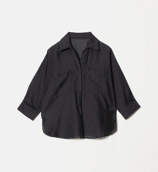 UNITED ARROWS green label relaxing「エアリーシアー スキッパー ポケット シャツ 接触冷感」|シャツ・ブラウス|