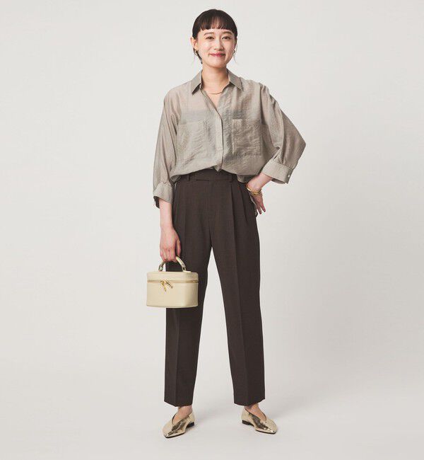 UNITED ARROWS green label relaxing「エアリーシアー スキッパー ポケット シャツ 接触冷感」|シャツ・ブラウス|