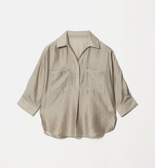 UNITED ARROWS green label relaxing「エアリーシアー スキッパー ポケット シャツ 接触冷感」|シャツ・ブラウス|