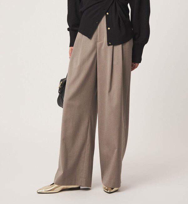 UNITED ARROWS green label relaxing「ソモウライク 2タック ワイド パンツ ウォッシャブル ストレッチ」|スラックス|