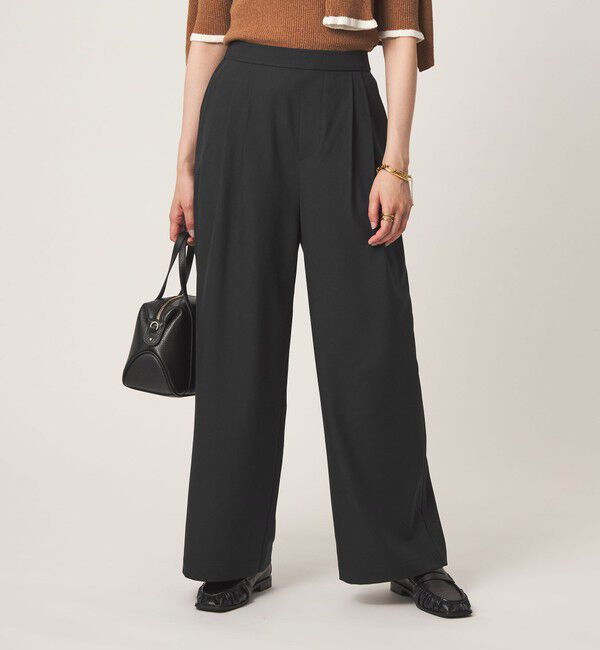UNITED ARROWS green label relaxing「［size SHORT/TALLあり］オルマイ ツイル ワイド パンツ」|その他|BLACK
