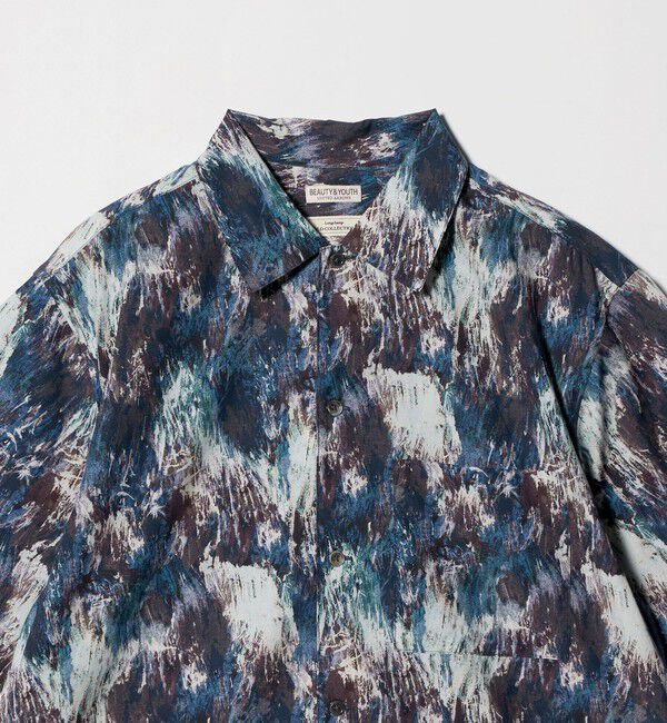 BEAUTY&YOUTH UNITED ARROWS「ロンシャン ブラッシュド パターン キャンプ シャツ GRANDE型」|シャツ・ブラウス|