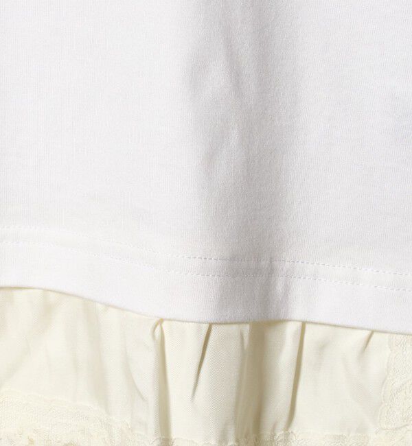 BEAUTY&YOUTH UNITED ARROWS「レースドッキング ショートスリーブ Tシャツ」|Tシャツ・カットソー|