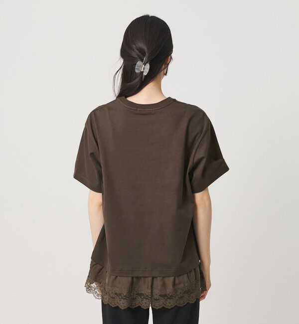 BEAUTY&YOUTH UNITED ARROWS「レースドッキング ショートスリーブ Tシャツ」|Tシャツ・カットソー|