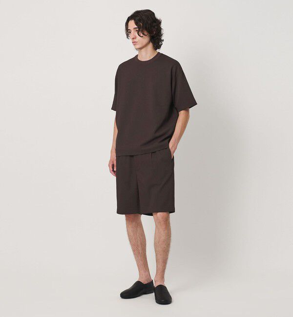 BEAUTY&YOUTH UNITED ARROWS「Air Dobby ワイドテーパード クルーネック Tシャツ ヨコストレッチ 吸水速乾 ウォッシャブル」|Tシャツ・カットソー|