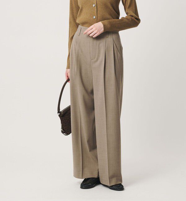 BEAUTY&YOUTH UNITED ARROWS「ポリエステルブレンド ２タック タブワイドパンツ ウォッシャブル 防シワ」|その他|