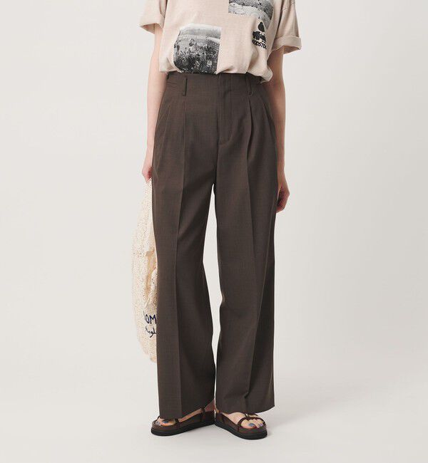 BEAUTY&YOUTH UNITED ARROWS「ポリエステルブレンド ２タック タブワイドパンツ ウォッシャブル 防シワ」|その他|