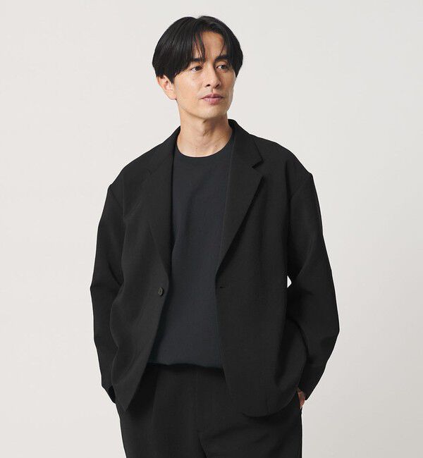 BEAUTY&YOUTH UNITED ARROWS「DUAL PACK 3.0 1B リラックス ジャケット ヨコストレッチ UVカット ウォッシャブル セットアップ対応」|テーラードジャケット|BLACK