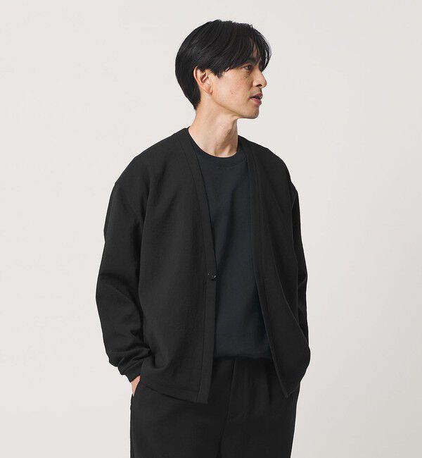 BEAUTY&YOUTH UNITED ARROWS「DUAL PACK 3.0 1B カーディガン ジャケット ヨコストレッチ UVカット ウォッシャブル セットアップ対応」|テーラードジャケット|BLACK