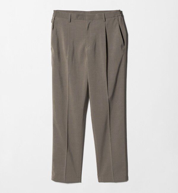 UNITED ARROWS「タフタ サイドシャーリング 1プリーツ パンツ UA COZY ウォッシャブル ヨコストレッチ」|スラックス|
