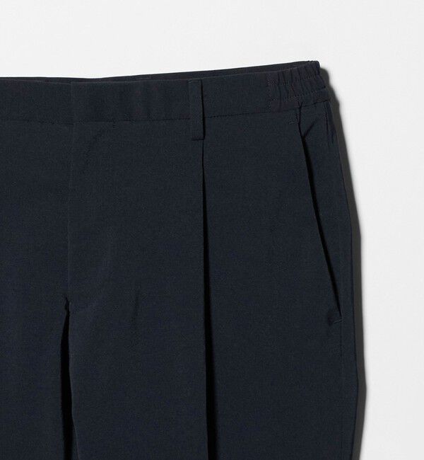 UNITED ARROWS「タフタ サイドシャーリング 1プリーツ パンツ UA COZY ウォッシャブル ヨコストレッチ」|スラックス|