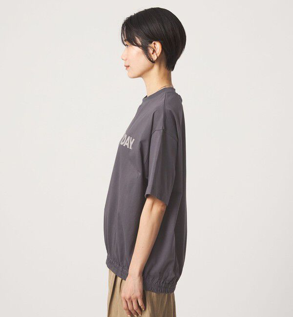UNITED ARROWS green label relaxing「ヘムギャザー ロゴ Tシャツ」|Tシャツ・カットソー|