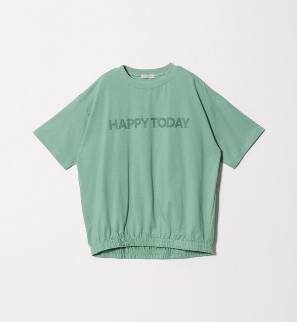 UNITED ARROWS green label relaxing「ヘムギャザー ロゴ Tシャツ」|Tシャツ・カットソー|