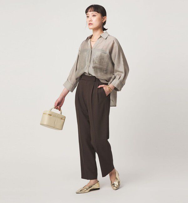UNITED ARROWS green label relaxing「エアリーシアー スキッパー ポケット シャツ 接触冷感」|シャツ・ブラウス|