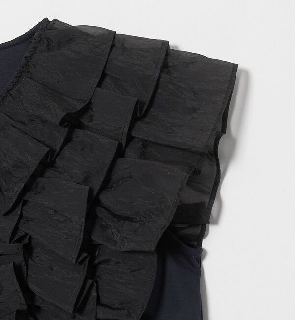 UNITED ARROWS「レディー フリル チュール カットソー ‐ウォッシャブル‐」|Tシャツ・カットソー|