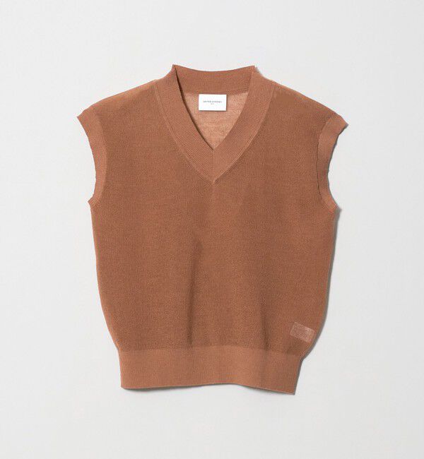 UNITED ARROWS「ミニ Vネック フレンチスリーブ ニット ‐ウォッシャブル‐」|ベスト・ジレ|